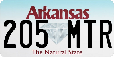 AR license plate 205MTR