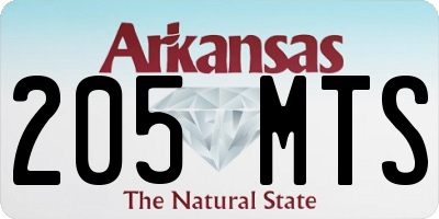 AR license plate 205MTS