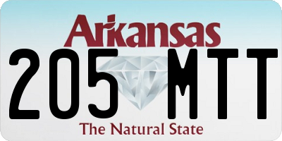 AR license plate 205MTT