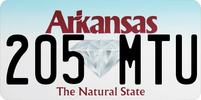 AR license plate 205MTU