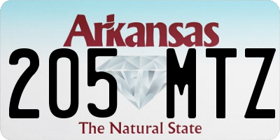 AR license plate 205MTZ