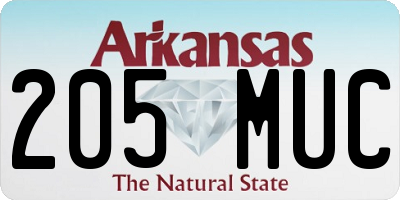 AR license plate 205MUC