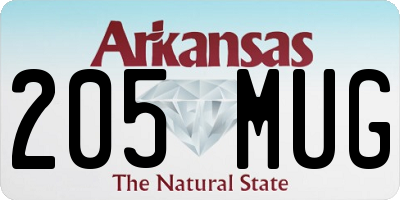 AR license plate 205MUG