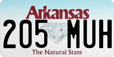 AR license plate 205MUH