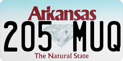 AR license plate 205MUQ