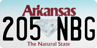 AR license plate 205NBG