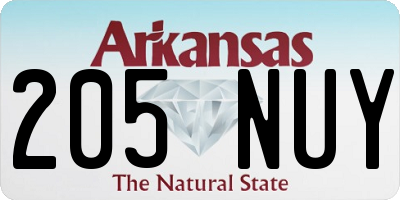 AR license plate 205NUY