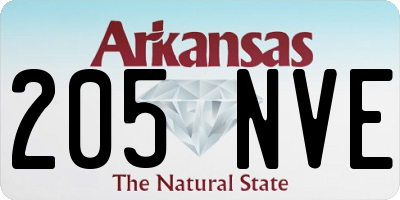 AR license plate 205NVE