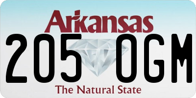 AR license plate 205OGM