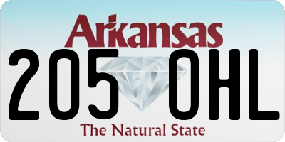 AR license plate 205OHL
