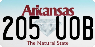 AR license plate 205UOB