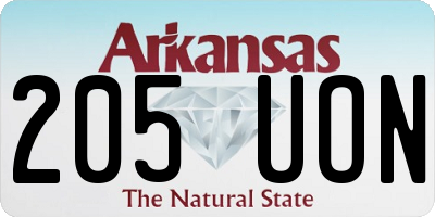 AR license plate 205UON