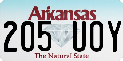 AR license plate 205UOY