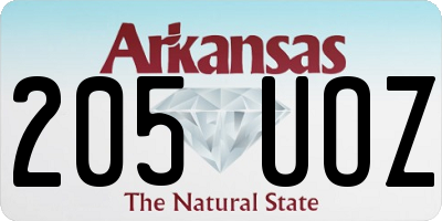 AR license plate 205UOZ