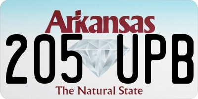 AR license plate 205UPB