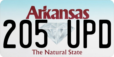 AR license plate 205UPD