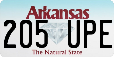 AR license plate 205UPE