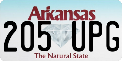 AR license plate 205UPG