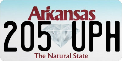 AR license plate 205UPH