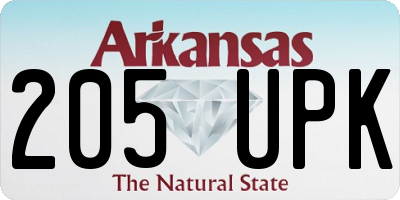 AR license plate 205UPK