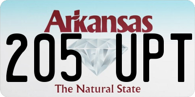 AR license plate 205UPT
