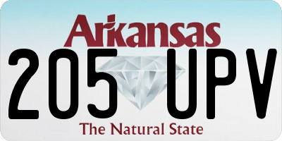 AR license plate 205UPV