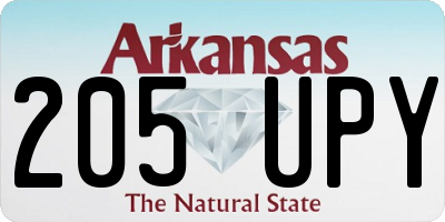AR license plate 205UPY