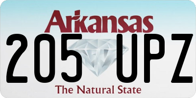 AR license plate 205UPZ
