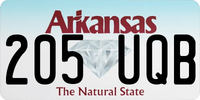 AR license plate 205UQB