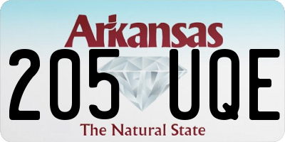 AR license plate 205UQE