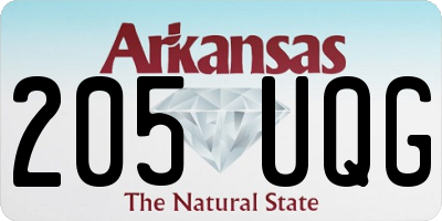 AR license plate 205UQG