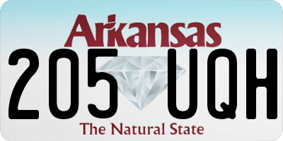 AR license plate 205UQH