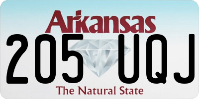 AR license plate 205UQJ