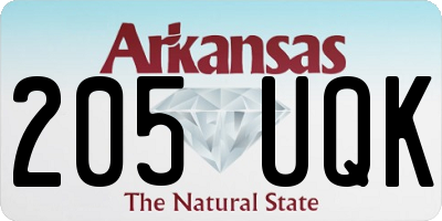 AR license plate 205UQK