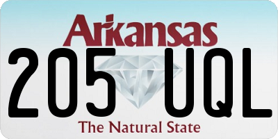 AR license plate 205UQL