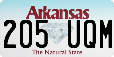 AR license plate 205UQM