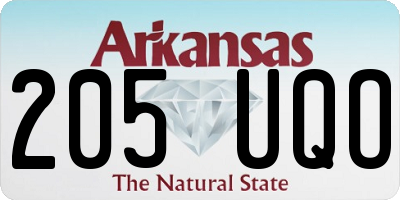 AR license plate 205UQO