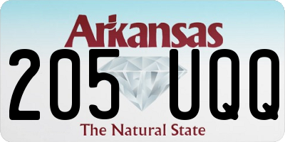 AR license plate 205UQQ
