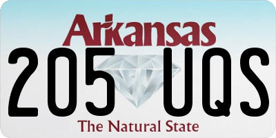 AR license plate 205UQS