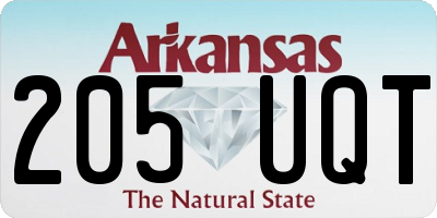 AR license plate 205UQT