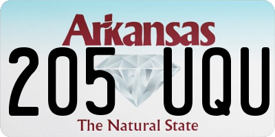AR license plate 205UQU