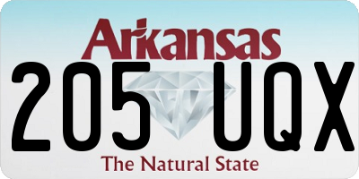 AR license plate 205UQX