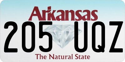 AR license plate 205UQZ