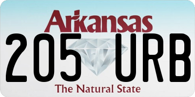 AR license plate 205URB