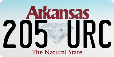AR license plate 205URC