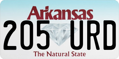 AR license plate 205URD