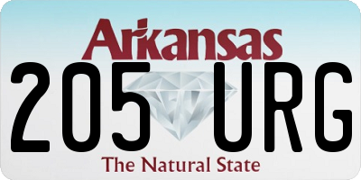 AR license plate 205URG