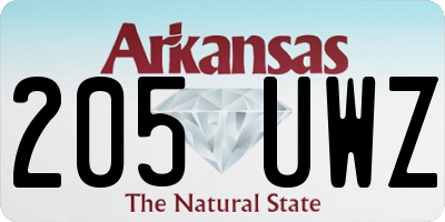 AR license plate 205UWZ