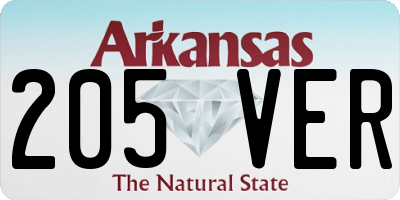 AR license plate 205VER