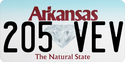 AR license plate 205VEV
